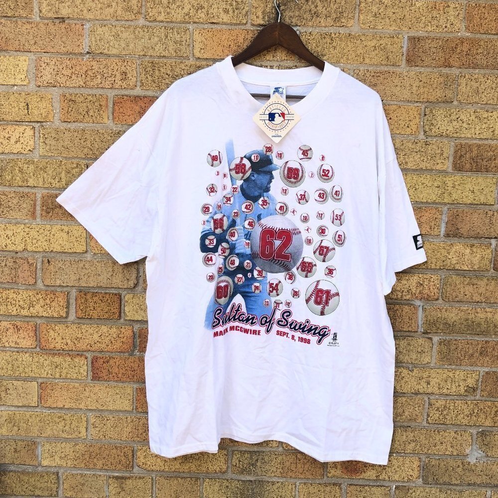 BNWT 1998 Starter MLB Mark McGwire T Shirt XL